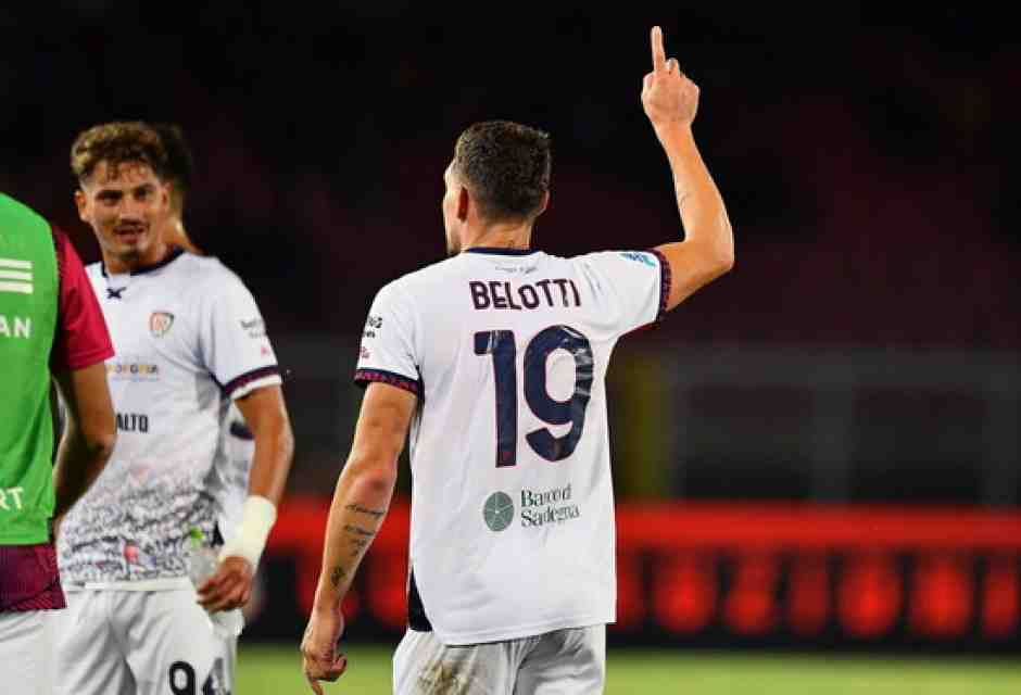 L'attaccante del Cagliari Andrea Belotti (foto LaPresse)