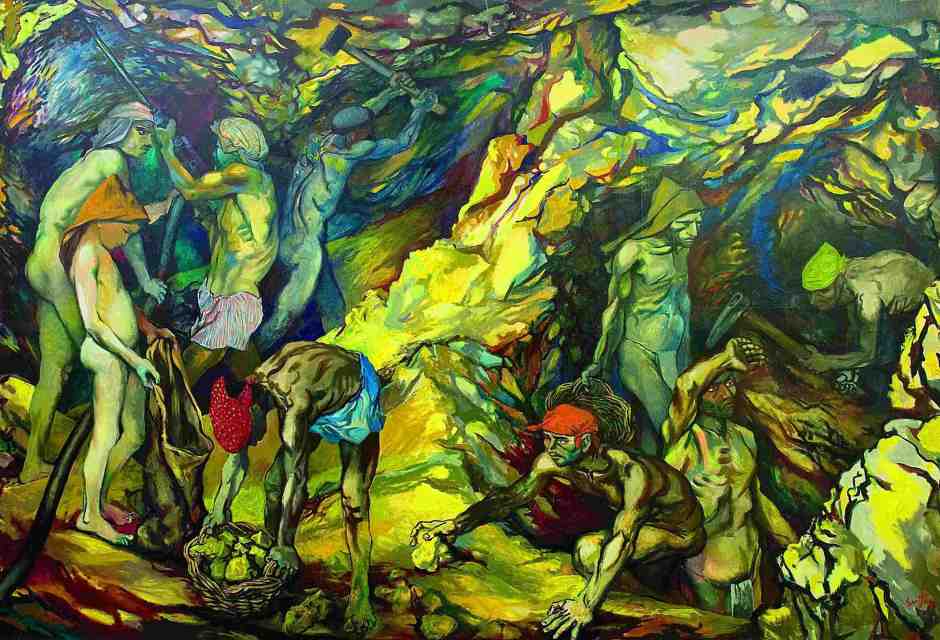 Renato Guttuso, &ldquo;Zolfara&rdquo;, olio su tela, 1953 (foto Ansa)&nbsp;<br />