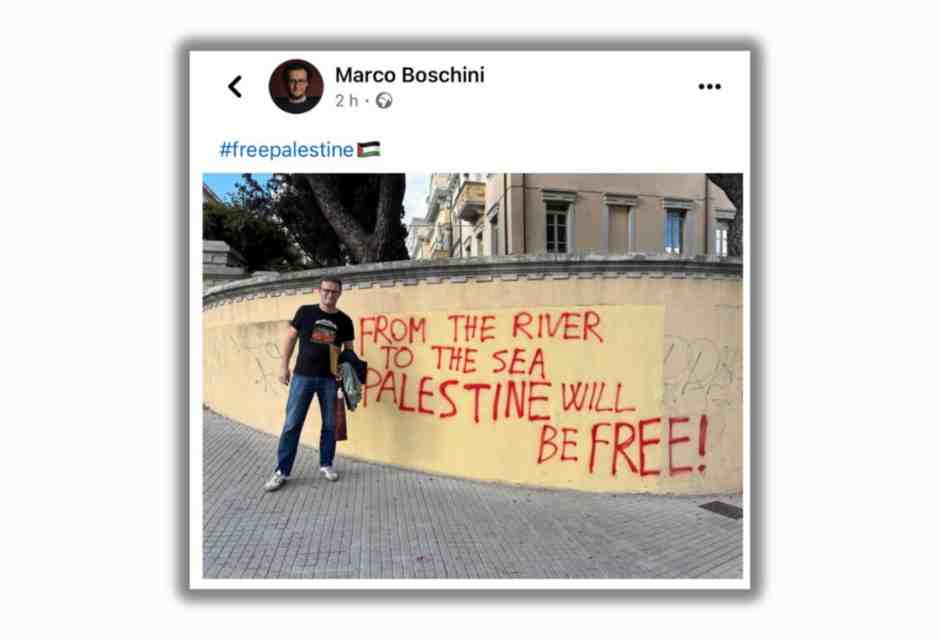 Un membro della direzione Pd inneggia alla cancellazione di Israele. Schlein lo condannerà?