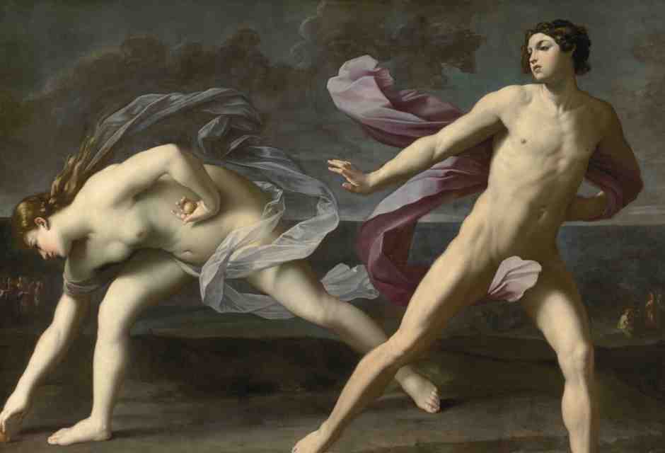 &ldquo;Ippomene e Atalanta&rdquo; di Guido Reni nella versione del Prado di Madrid, olio su tela, 1619