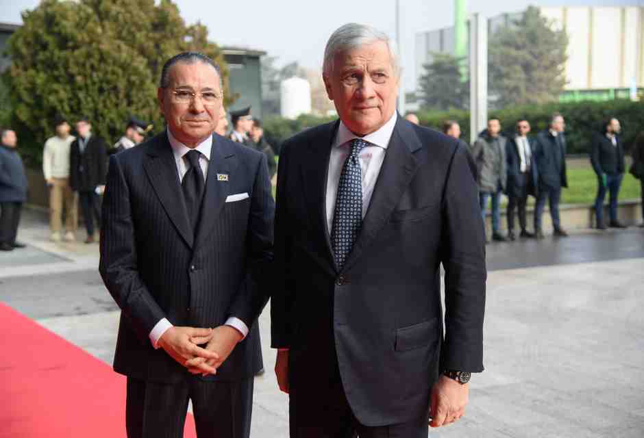 Kamel Ghribi con Antonio Tajani (foto LaPresse)