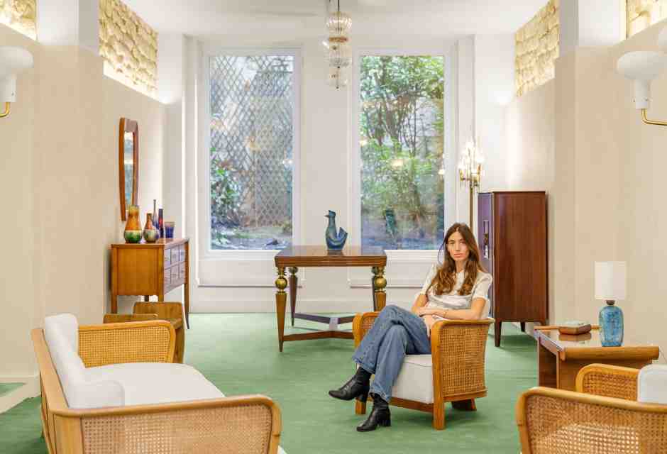Virginia Valsecchi alle Galerie Bonaparte (Foto &copy; Gregory Copitet)&nbsp;<br />