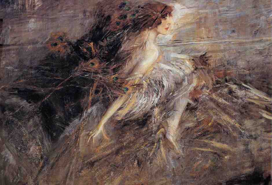Giovanni Boldini - La marchesa Luisa Casati con penne di pavone