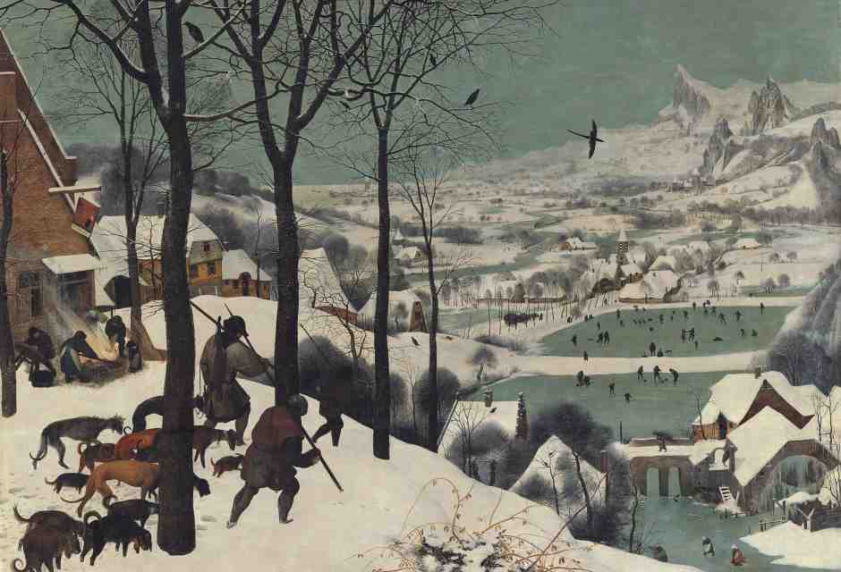 P. Bruegel il Vecchio, <em>Cacciatori nella neve, </em>1565