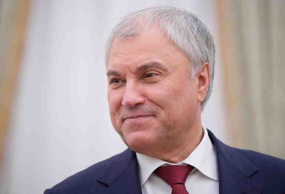 Il presidente della Duma russa, Vyacheslav Volodin (foto ANSA)
