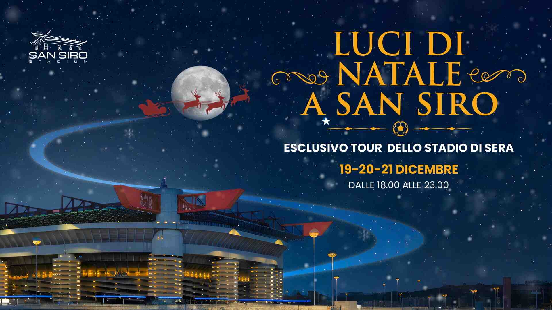Immagine di San Siro si accende per il Natale: tre serate speciali tra luci, tour notturni e atmosfera di festa
