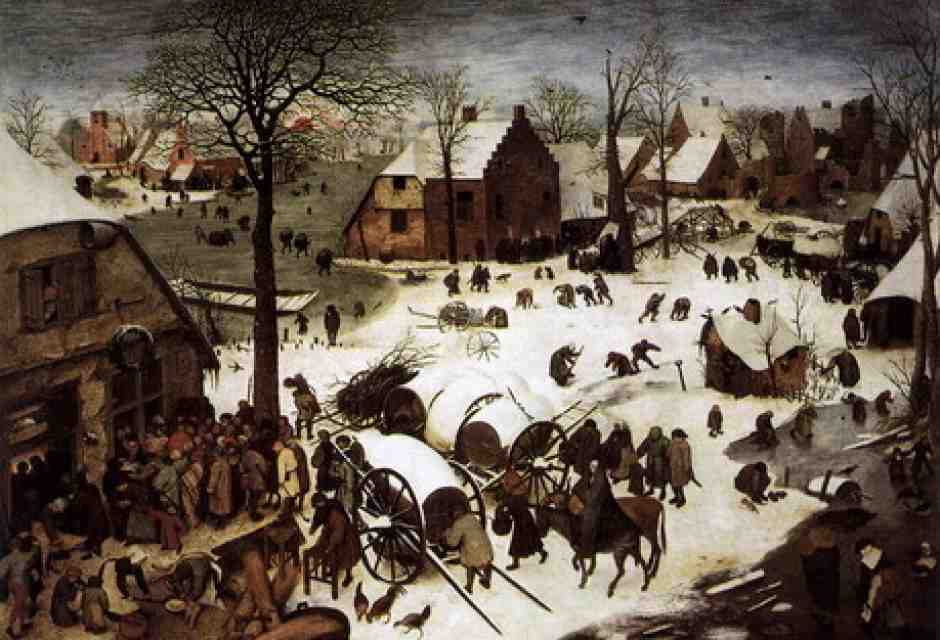 <span style="color: rgb(10, 10, 10); font-family: "Google Sans", Arial, sans-serif;">Pieter Bruegel il Vecchio, "Censimento di Betlemme", 1566</span>