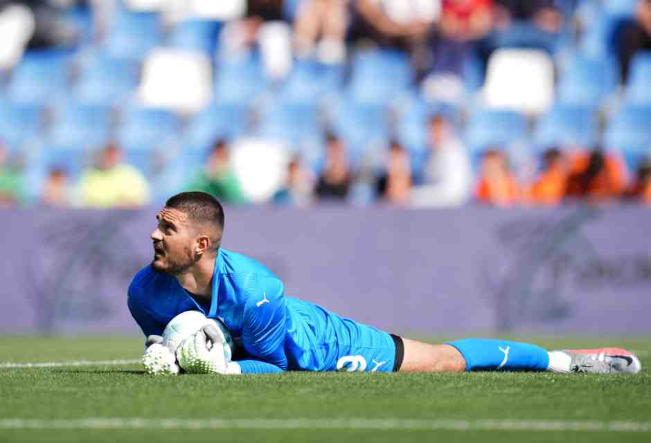 Il portiere del Sassuolo, Arijanet Murić (foto LaPresse)&nbsp;<br />