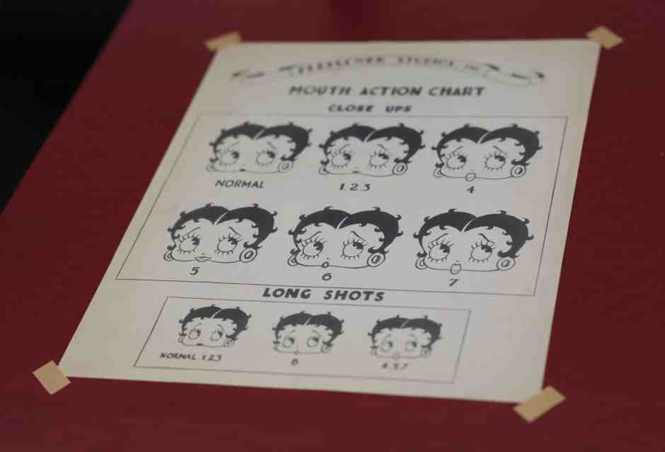 Lo storyboard di Betty Boop in mnostra a Shanghai, in Cina (Foto di Zhe Ji/Getty Images)&nbsp;<br />