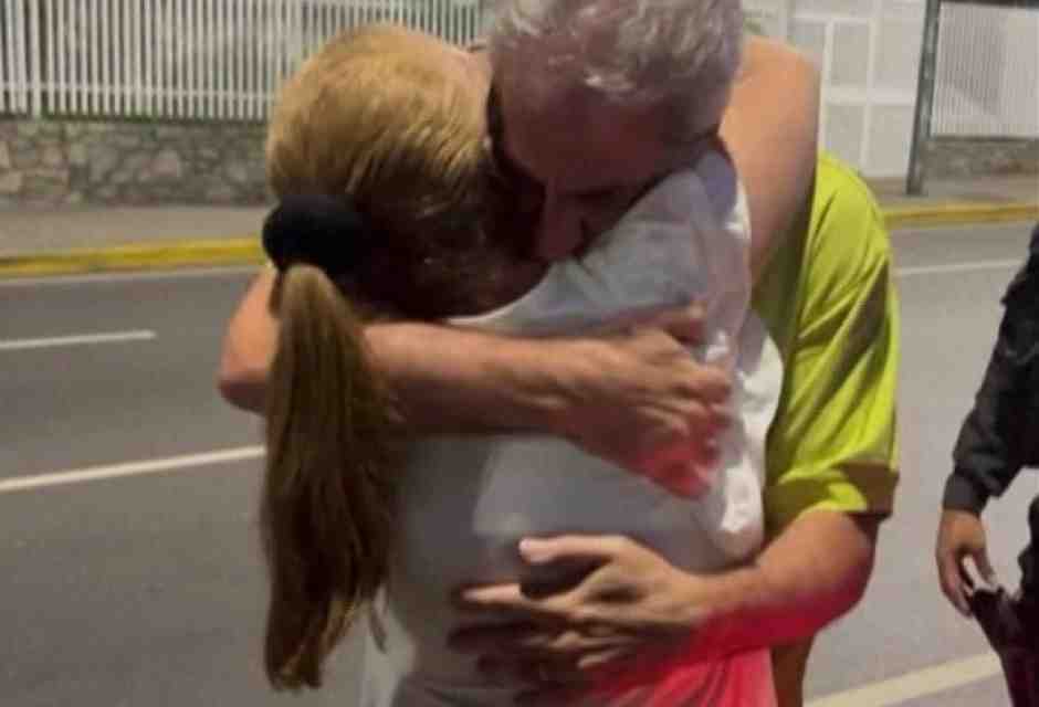 Biagio Pilieri liberato in Venezuela (Ansa/AFP)<br />