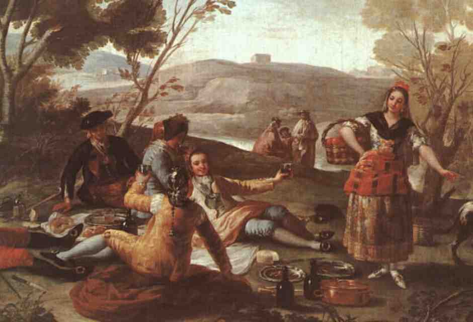 F. Goya, <em>Picnic on the Banks of the Manzanares</em>, 1776