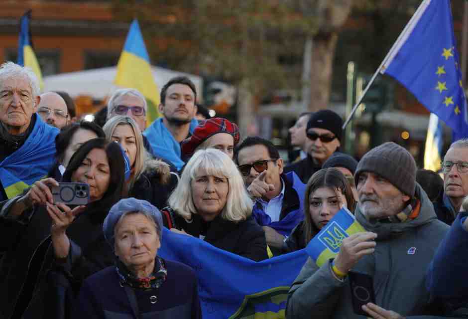 Manifestazione a sostegno dell&rsquo;Ucraina a Roma, lo scorso novembre  (foto  LaPresse) &nbsp;<br />