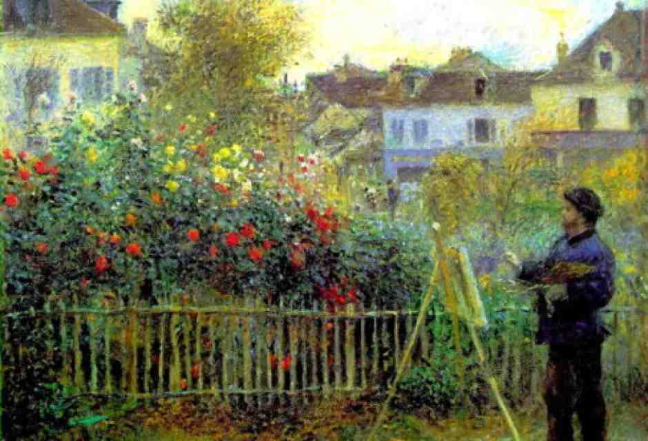 P.A. Renoir,<em> Claude Monet paining in his garden at Argenteuil</em>, 1873