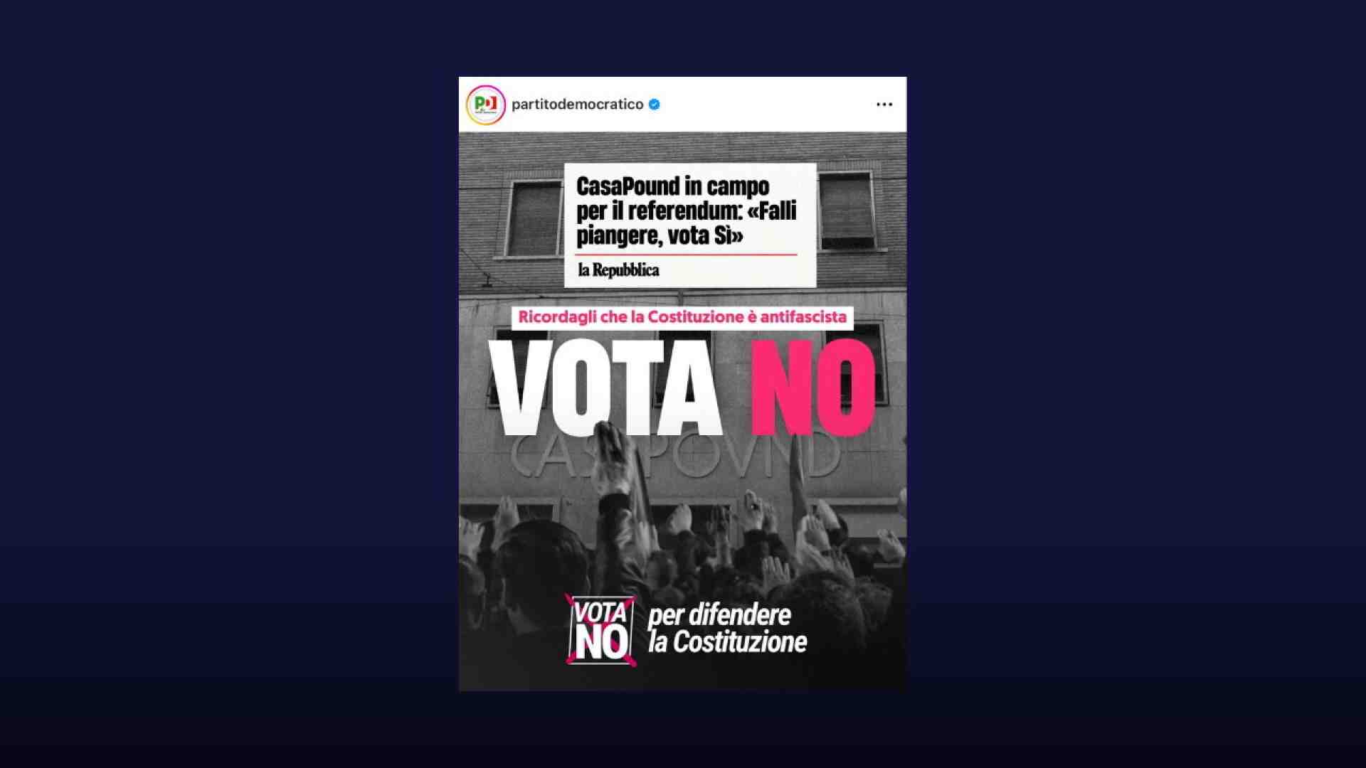 Immagine di La campagna del Pd per il referendum: "CasaPound vota sì, votate no". Ma nel 2016 Schlein votava come loro