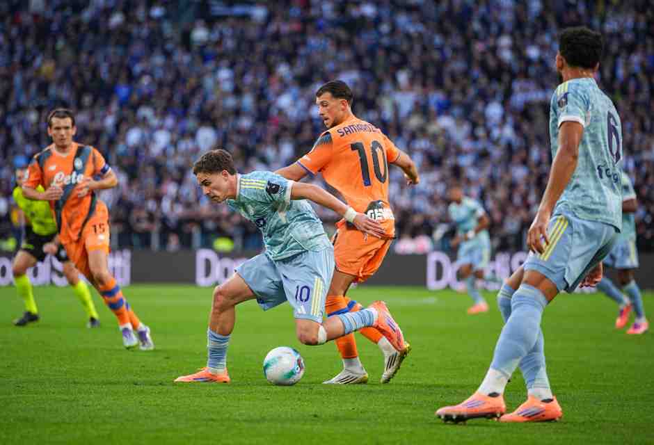 Un'immagine dell'ultima partita tra Atalanta e Juventus giocata il 27 settembre 2025 (foto LaPresse)