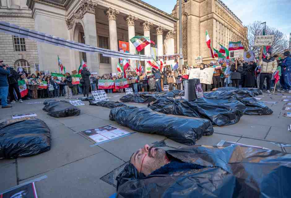 Una grande manifestazione a Londra, congtro le violenze del regime iraniano (Foto di Gary Roberts/SOPA Images via Getty Images)&nbsp;<br />