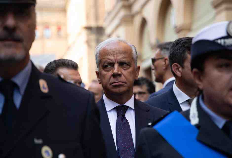  Il ministro Piantedosi al corteo per la strage di Bologna - foto Ansa