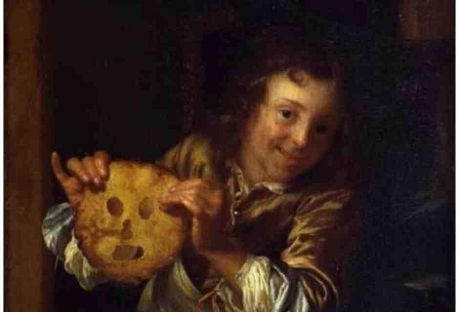 Godefridus Schalcken, "Ragazzo con pancake", 1680 circa&nbsp;<br />