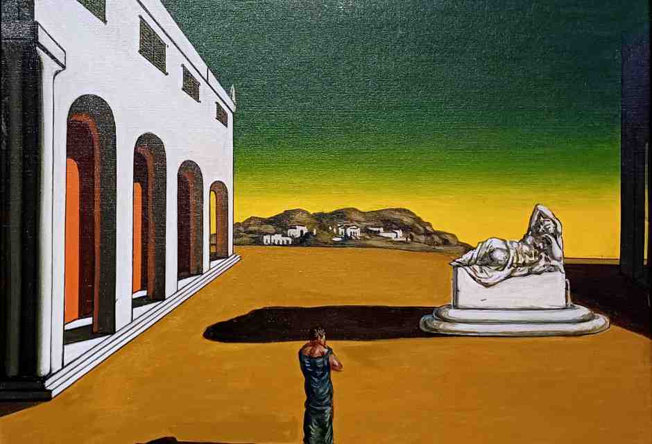 Meditazione autunnale, di Giorgio de Chirico (1912), Museo Soumaya, Messico&nbsp;<br />