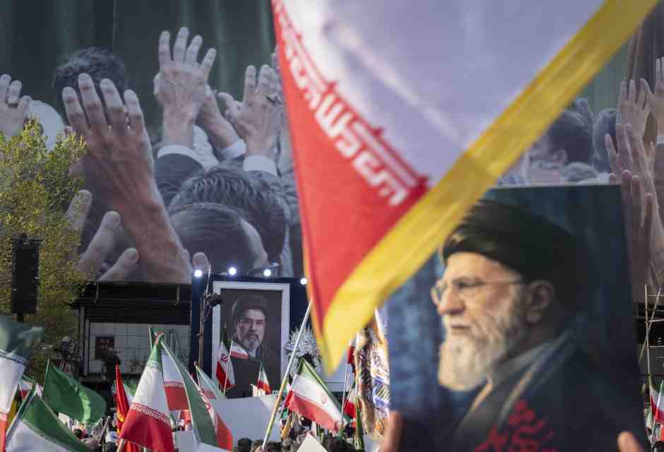 Manifestazione per giurare fedelt&agrave; al nuovo leader supremo dell'Iran, Mojtaba Khamenei (Foto di Morteza Nikoubazl/NurPhoto)&nbsp;<br />