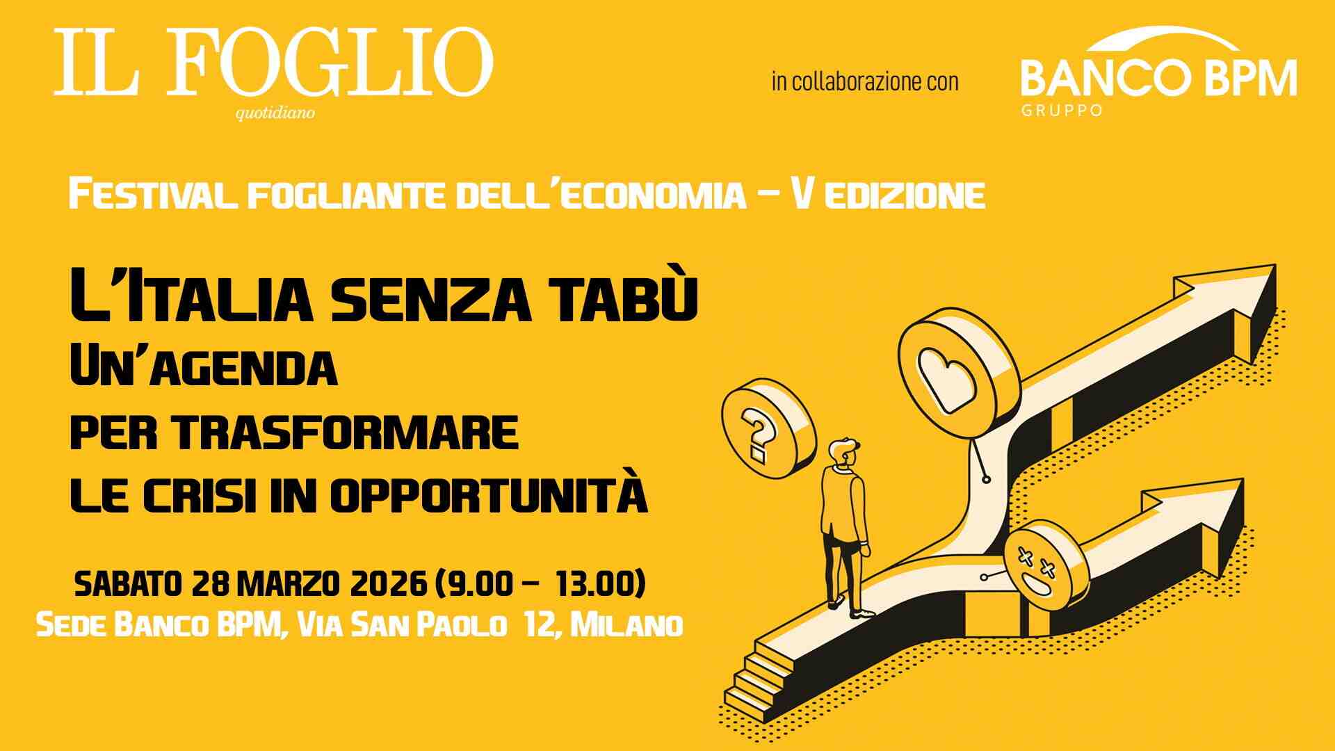 Immagine di Il Festival dell'economia del Foglio. Sabato 28 marzo 2026 a Milano