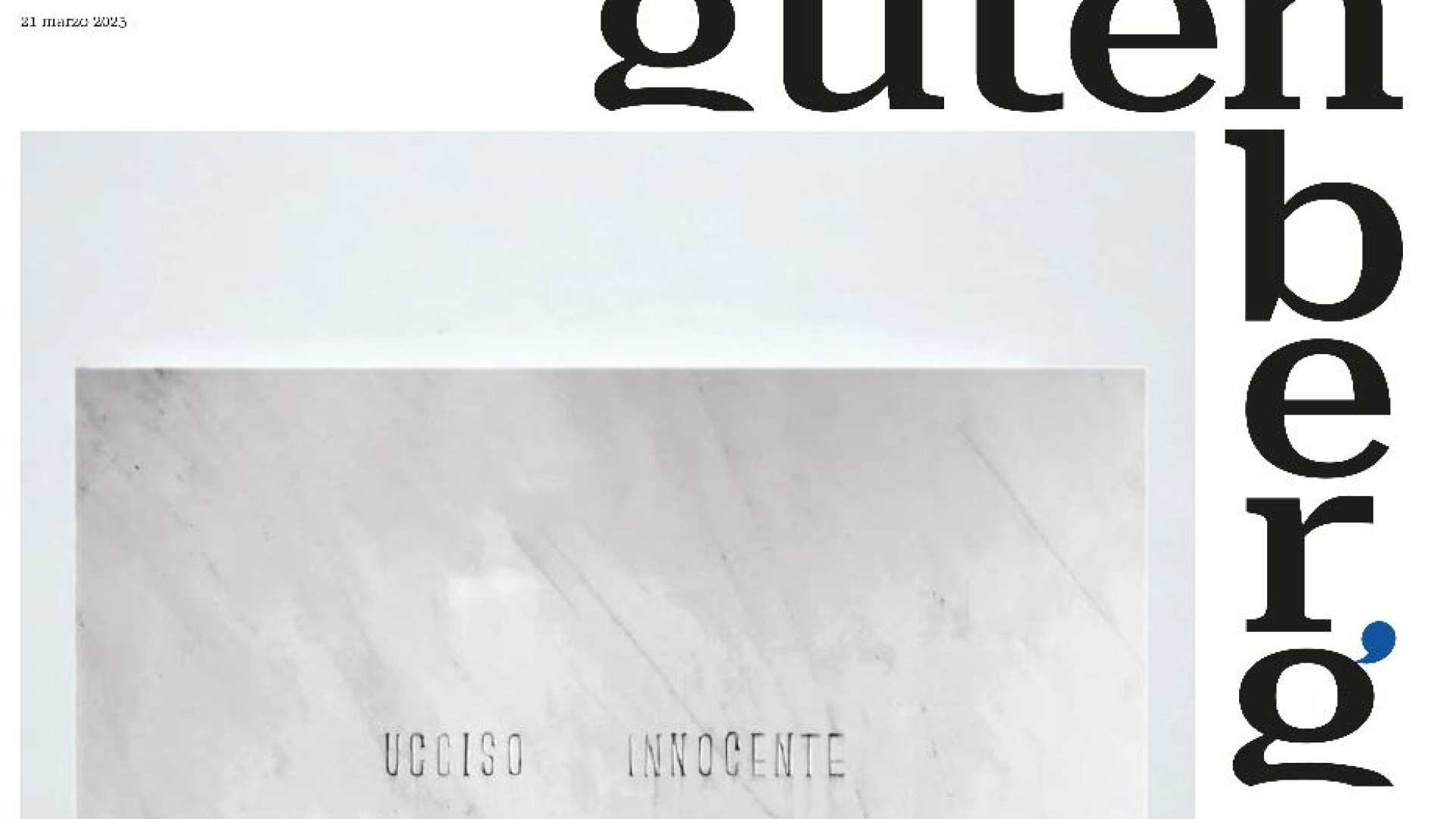 Immagine di L'arte è uguale per tutti per “Gutenberg” del 21 marzo