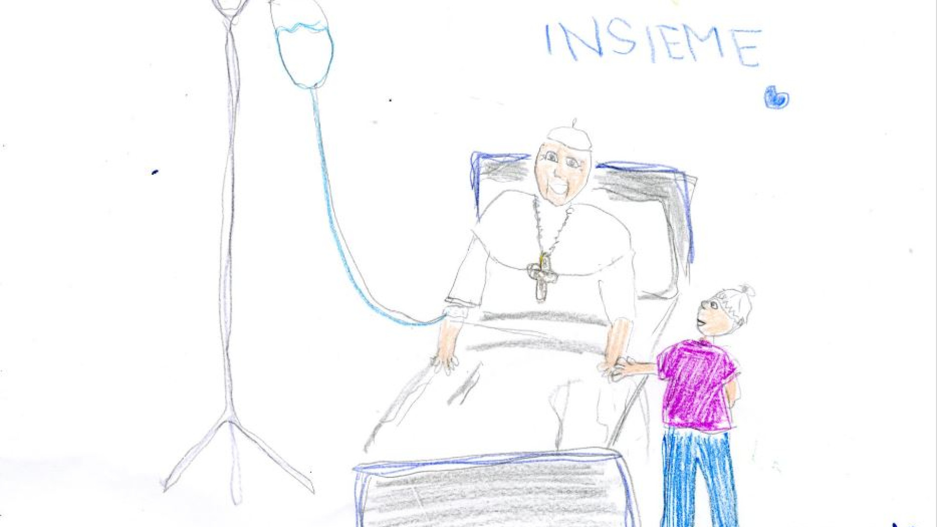 Immagine di Ecco i disegni dei pazienti del Bambino Gesù al Papa