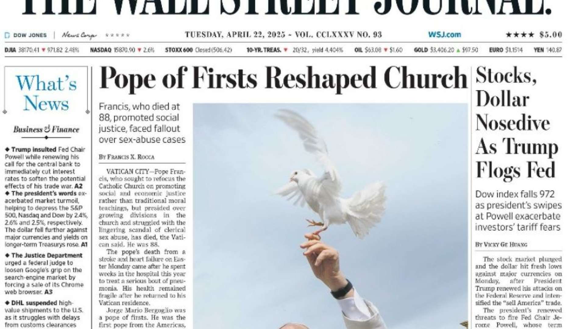 Immagine di Bergoglio e l'ambiente: perché il Wall Street Journal ha fatto un pasticcio