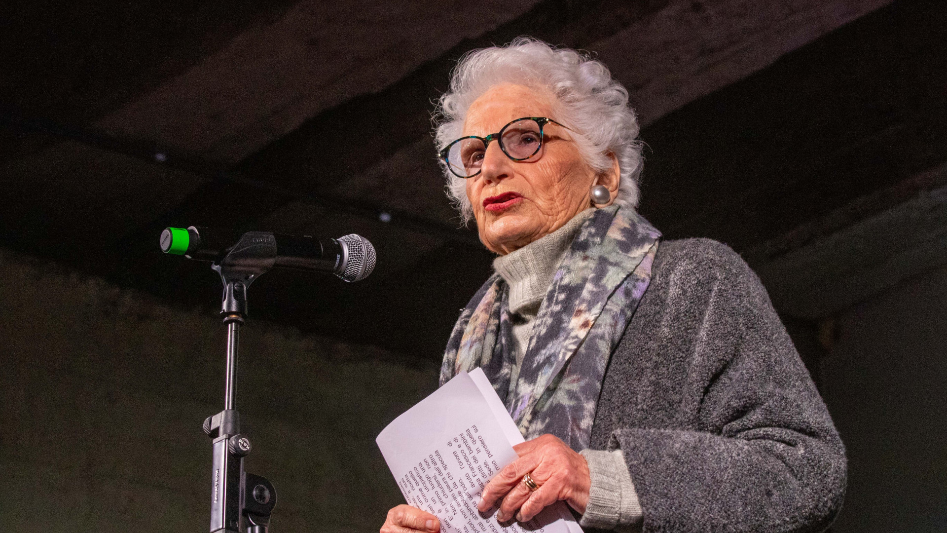 Immagine di Segre al Memoriale della Shoah: si alzi da qui un grido di pace