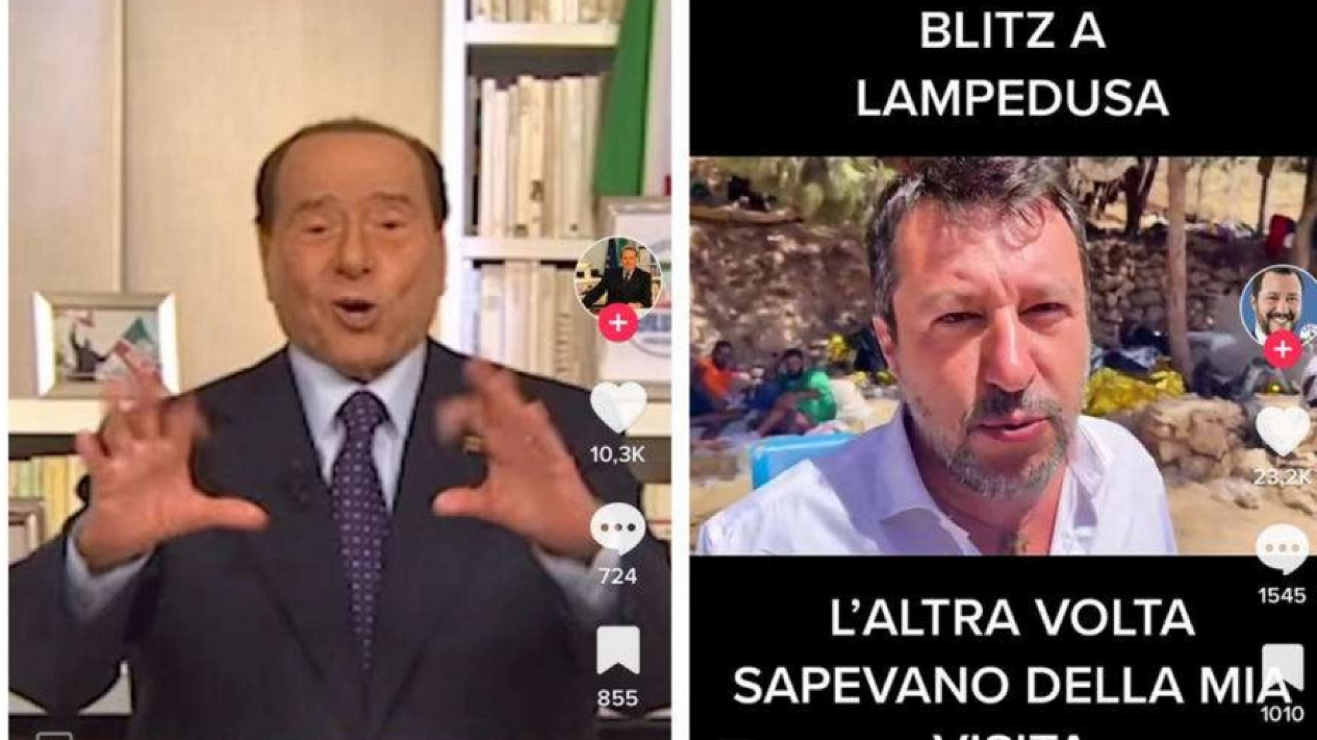 Immagine di Tutti su TikTok: Berlusconi e Renzi ora provano a inseguire Salvini